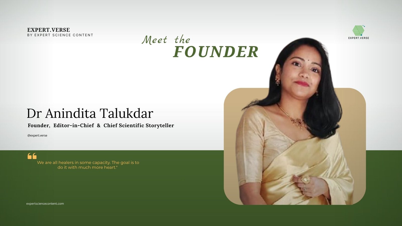 Dr. Anindita Talukdar, expert.verse, healthcare