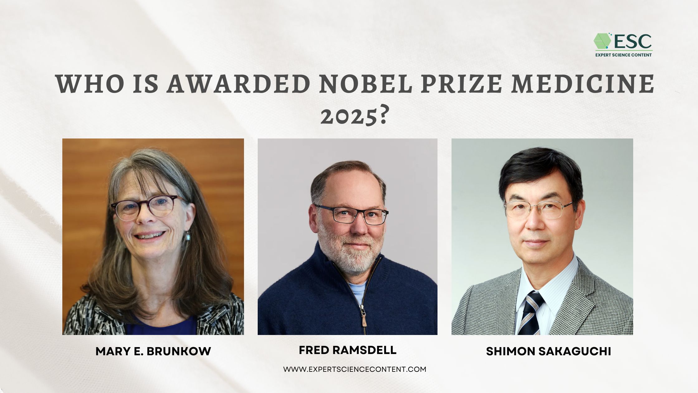 Who is Awarded Nobel Prize Medicine 2025?